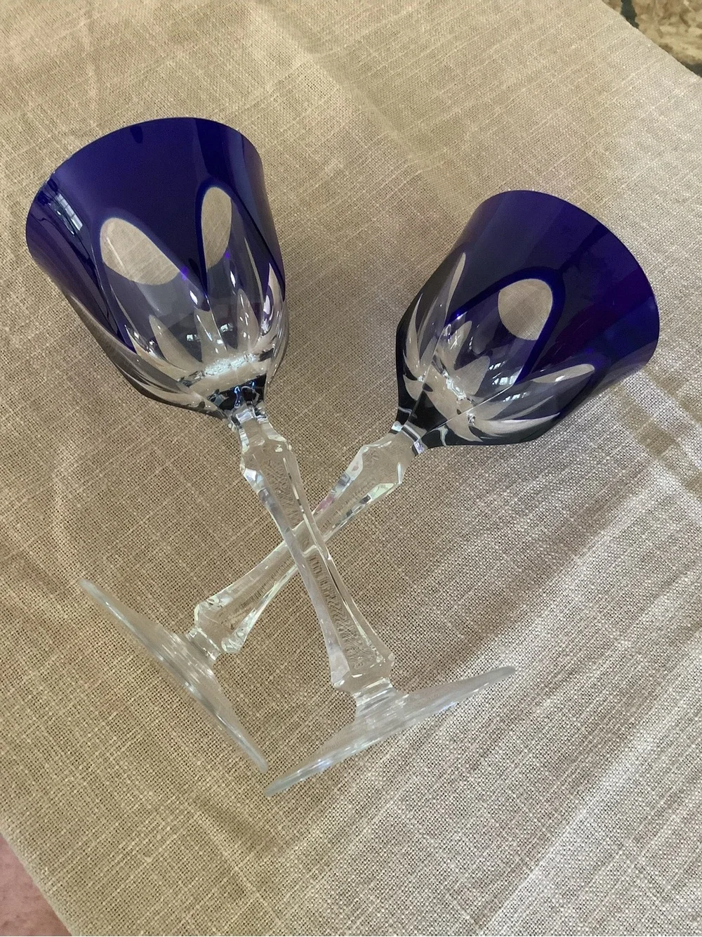 Set of 2 vintage Faberge Alexandria hand crafted with an etched signature